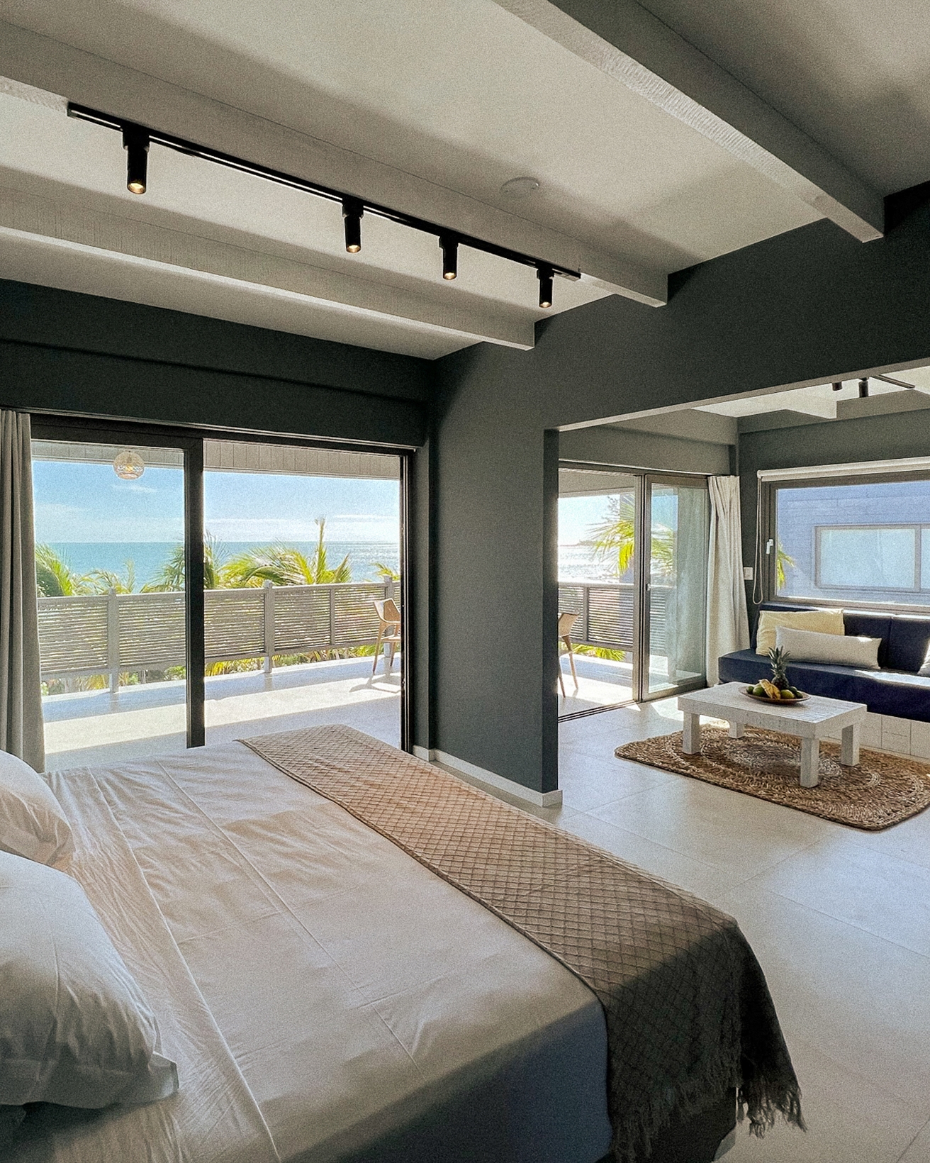 4/5 - Habitación con cama doble cerca del balcón con vista al mar, Flat del Mar, Club de Mar