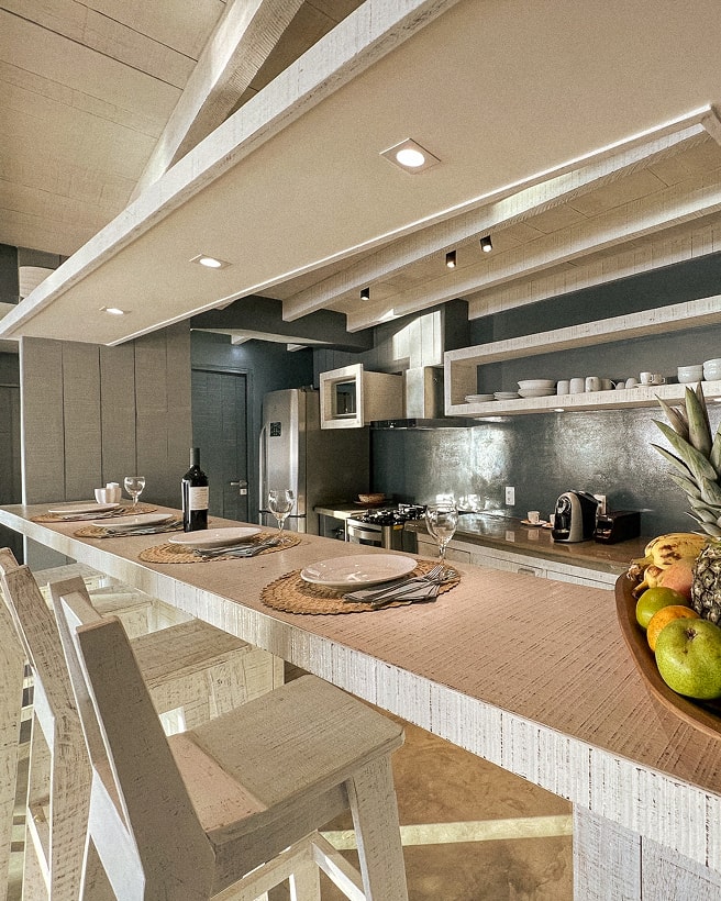 2/6 - Espaço da cozinha totalmente equipada